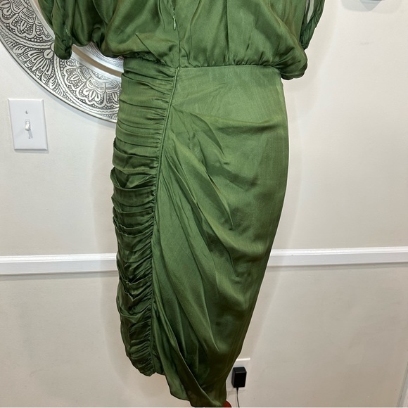 Catherine Malandrino olive green dress - Size 8 - Picture 6 of 13